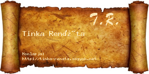 Tinka Renáta névjegykártya